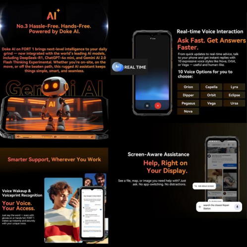 Blackview FORT 1, 4 Go + 128 Go, écran 6,56 pouces, Android 15, processeur Unisoc UMS9230E T615 Octa Core, réseau : 4G, OTG, NFC (vert) SB998G1180-020